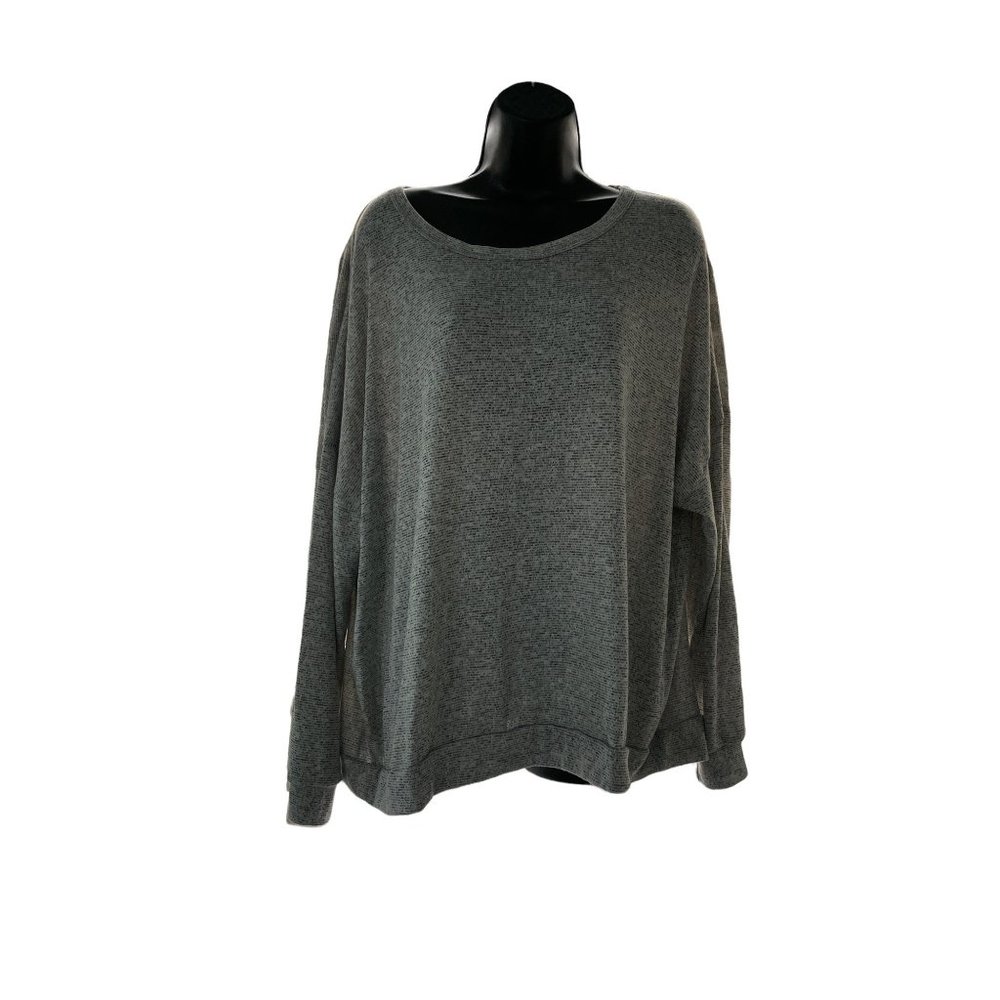 Acemi relaxed large gray crewneck long sleeve lightweight sweatshirt